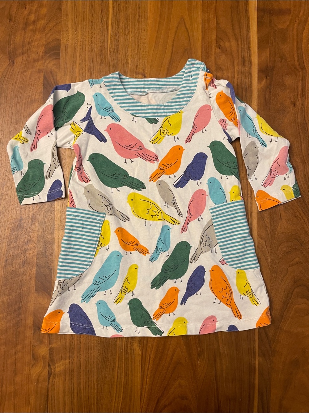 Girls' Multicolor Bird Print Pocket Dress - Kids Dresses